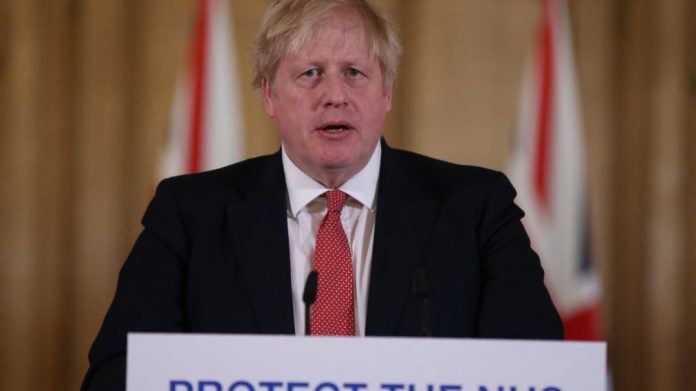 UK PM Johnson Holds A Press Conference To Update The Country On The Coronavirus Pandemic
